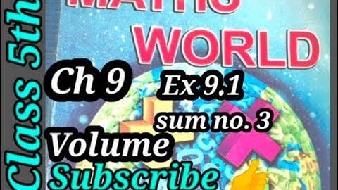 Class 5th Maths solutions Ch 9 Volume Ex 9.1(sum no.3). PSEB/CBSE/ NCERT BOARD. Subscribe 👍