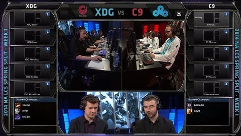 Cloud 9 vs XDG | 2014 NA LCS Spring split Season 4 W1D1 | XDG vs Cloud 9 G1