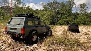 Adventure Offroading | 1/10 Scale RC Element Enduro Knight Runner & Jeep Cherokee XJ