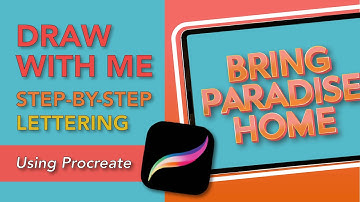 Draw with me | Sunset lettering in Procreate