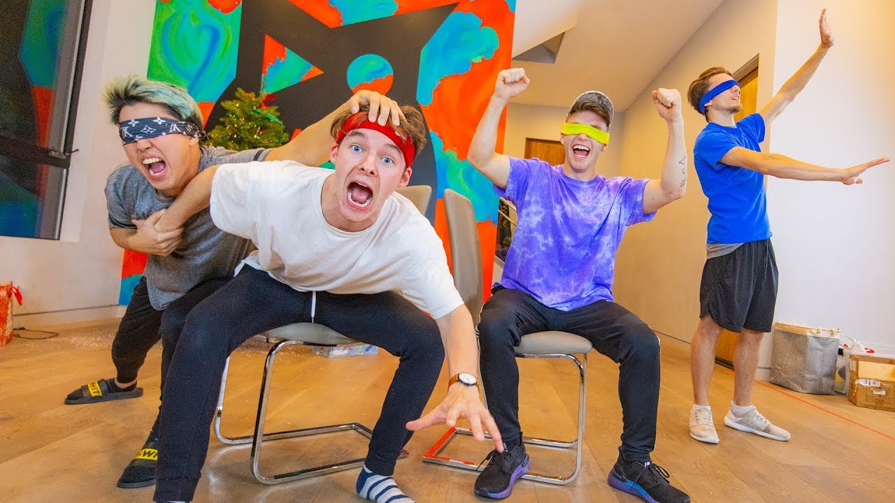 BLINDFOLDED MUSICAL CHAIRS!! (GONE WRONG) YouTube