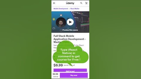 Full Stack Mobile Application Development   Master Class For Free #udemy #udemyfree #technology