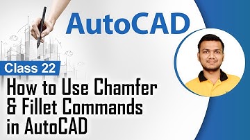How to Use Chamfer & Fillet Commands in AutoCAD - Modify tools in AutoCAD - AutoCAD