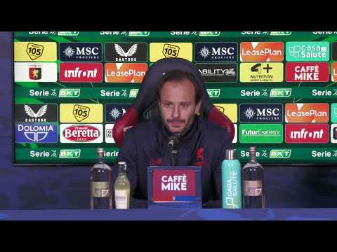 Conferenza Stampa di mister Alberto Gilardino al termine della partita Genoa 1-0 Ternana