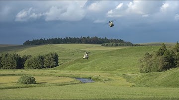Two Dutch Chinooks low level training in UK (warning! blade slap! 🫡)