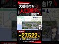 大都市でも人口減少が始まっている!2025年国勢調査速報発表!これまで人口が増えてきた政令指定都市でも人口が減ってきている理由。 #地理 #地形