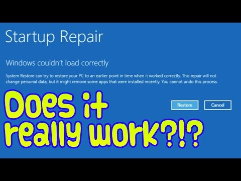 Does Startup Repair work in Windows 8 1?!