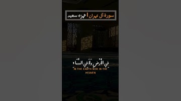 صوت من الجنه تلاوة رائعة من سورة آل عمران ..القارئ حمزة سعيد