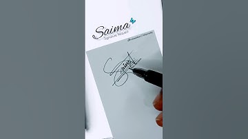 SAIMA SIGNATURE SHOT#IBRAHIM CALLIGRAPHY#signaturedesigner#art#ytshorts