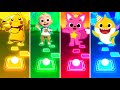 Pikachu VS Cocomelon VS Pinkfong VS Baby Shark - Tiles Hop