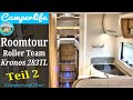 ROLLER TEAM KRONOS 283 | Roomtour | Teil 2 | Längsbetten und separate Dusche auf nur 6,99m!!