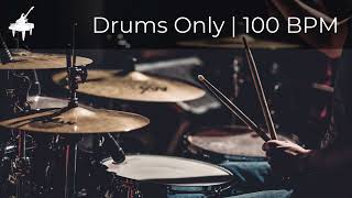 Simple Drum Beat | 4/4 | 100 BPM | Drums Backing Track for practise