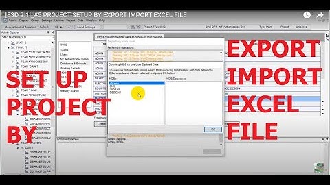 [E3D 2.1]_#5 PROJECT SETUP BY EXPORT IMPORT EXCEL FILE