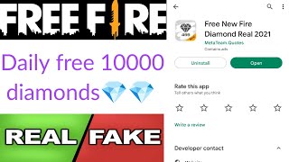 Free New Fire Diamond Real 2021 app real or fake | free diamonds | Garena free fire | Tech Lover DK screenshot 3