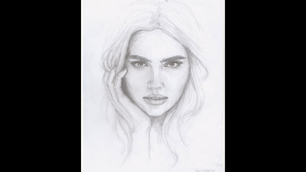 How To Draw Face For Beginners EASY WAY TO DRAW A FEMALE FACE YouTube