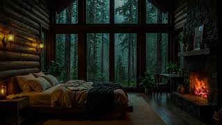 Cozy Rainy Night Bedroom 🌧️ | Soft Piano Music to Fall Asleep Instantly