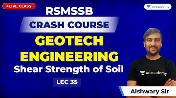 Geotechnical Engineering | Lec 35 | Shear Strength of Soil | SSC JE, UPPCL and UPPSC Exam