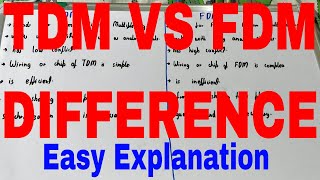 Différence entre FDM et TDM