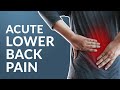 4 simple steps to ease acute lower back pain
