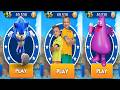 Sonic Dash vs Vlad and Niki Run vs Grimace Shake  - Movie Sonic vs All Bosses Zazz Eggman Gameplay