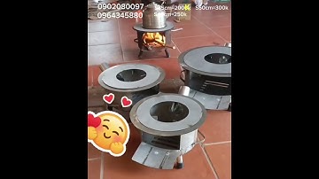 Mẫu bếp củi thông minh không khói tiết kiệm củi-GA .chịu nhiệt tốt.đủ 3 sai 35-40-50 cm