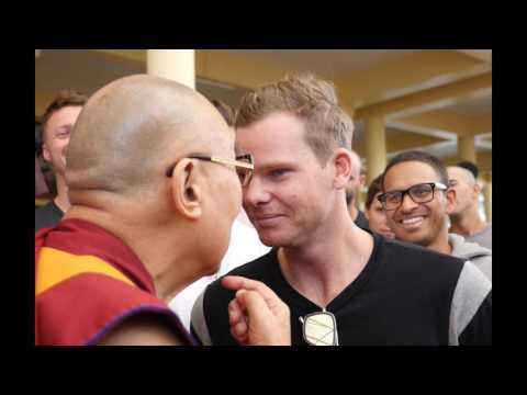 Steve Smith Rubs Noses With Dalai Lama Ahead Of Dharamsala Test