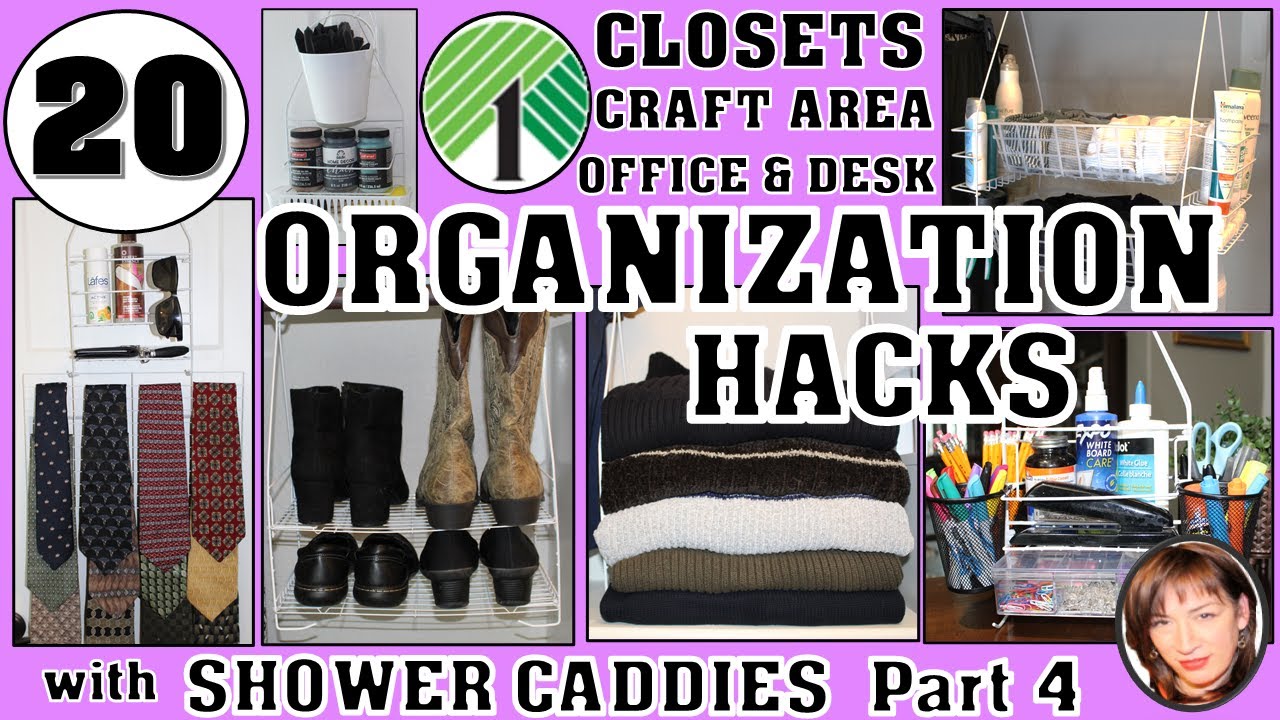 20 DOLLAR TREE ORGANIZATION HACKS FOR CLOSETS, CRAFTS AND DESK DOLLAR TREE CADDY HACKS PART 4