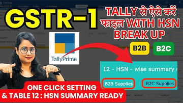 GSTR-1 HSN Error resolved🤫 One Click setting to file GSTR-1 with HSN B2B & B2C with Tally Prime