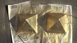 Part 2 Paiting them gold!  Orgone orgonite chi prana