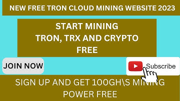 New Free Tron Cloud Mining Website 2023 | Free Cloud Mining Website 2023  | Crypto Mining Site