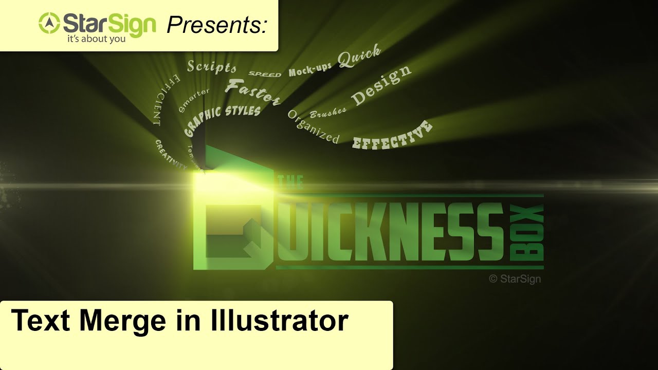 Text Merge in Illustrator Part 1 - YouTube