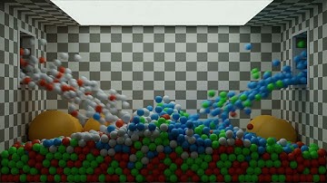 8000 balls Blender Physics Simulation