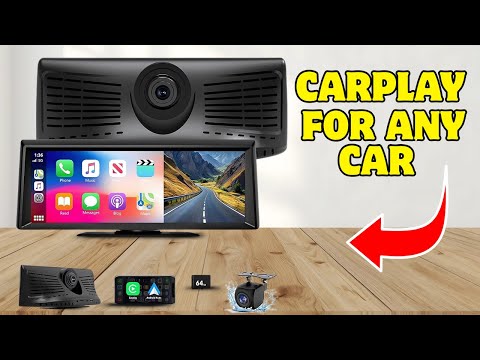 Portable Wireless CarPlay Screen 2025 Dash Cam Backup Camera Full Setup Review