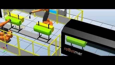 ABB - ROBOTMER - IRB 5400 - Painting with Conveyor