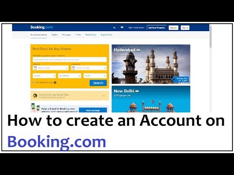 how to create an account on booking com