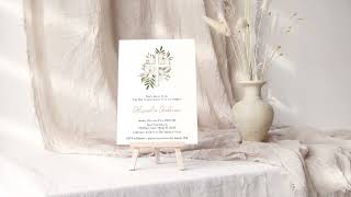 First Communion Invitation Template Floral Baptism Invite Card