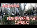 美國疫情嚴重！紐約曼哈頓華埠哥倫布公園和格蘭街公園現狀Current status of Columbus Park  in Chinatown Manhattan, New York