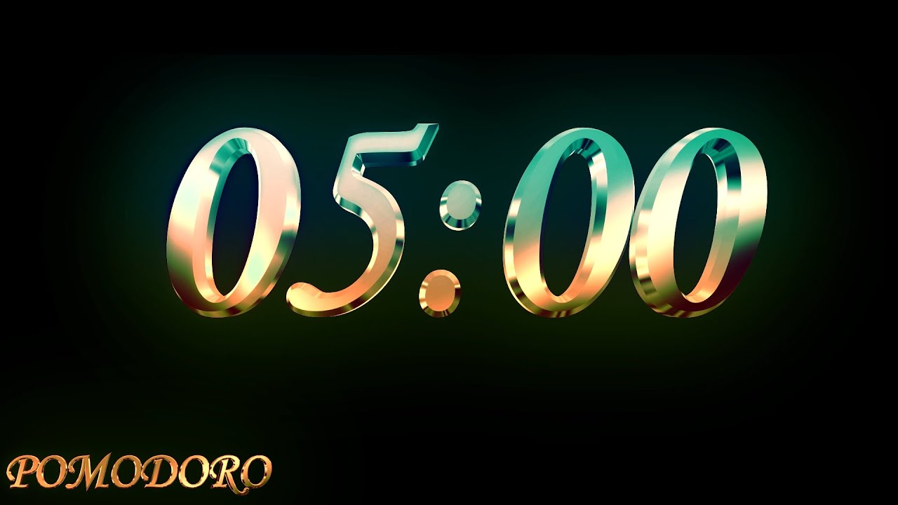 5 Minute Timer - Study - Work - Deep Focus - Countdown Timer - No Music ...