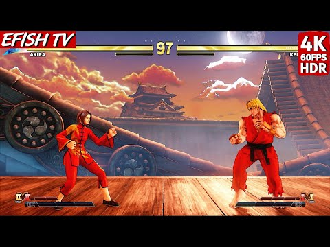 Akira vs Ken (Hardest AI) - Street Fighter V | 4K 60FPS HDR