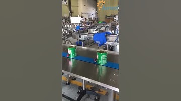 #Customzied 12M long #conveyor belt, #automatic #servo fruit juice #drink tin #can #seamer #machine