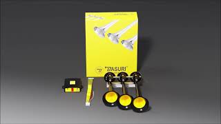 12v / 24v Basuri ® 3 Trumpet air horn 16 sounds