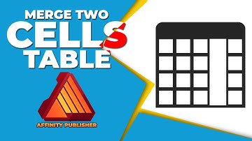 How to merge two cells in table in affinity publisher