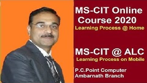 MSCIT | MSCIT Online Admission Process  | Ms-cit course Basic Introduction | MSCIT Classroom App