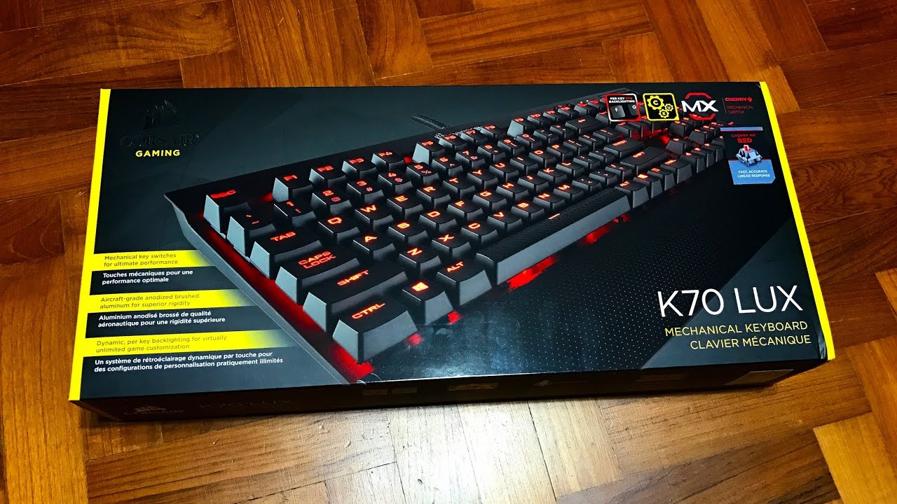 Corsair K70 LUX RED) LED - YouTube