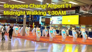 [Singapore] Changi Airport 1:30AM | A Midnight Walking Tour at Changi Terminal 1