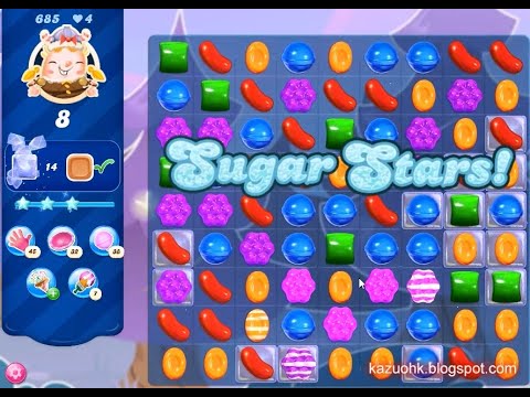Candy Crush Saga Level 685 (Sugar stars, No boosters)