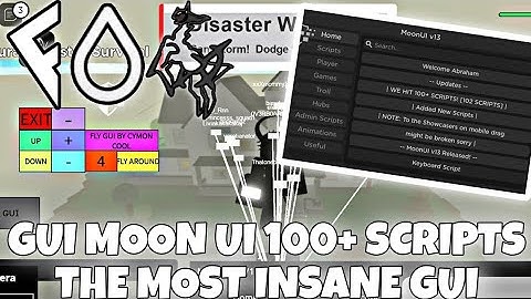 [OP] GUI MOON UI 100+ SCRIPTS THE MOST INSANE GUI YET! | HYDROGEN • FLUXUS