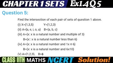 Class 11 Ex 1.4 Question 5 Math | sets  | Q5 Ex 1.4 Class 11 Math | ex1.4 q 5 Class 11 math