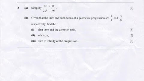 Geometric Progression, 2022 ECZ Paper 2