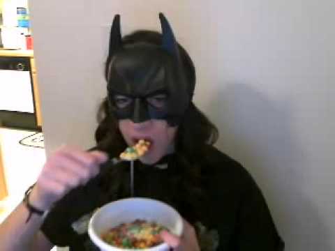 Batman eating cereal - YouTube